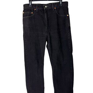 Levis Jeans Mens 34 x 32 Black Regular Fit Style 505 Colored Denim Straight Leg